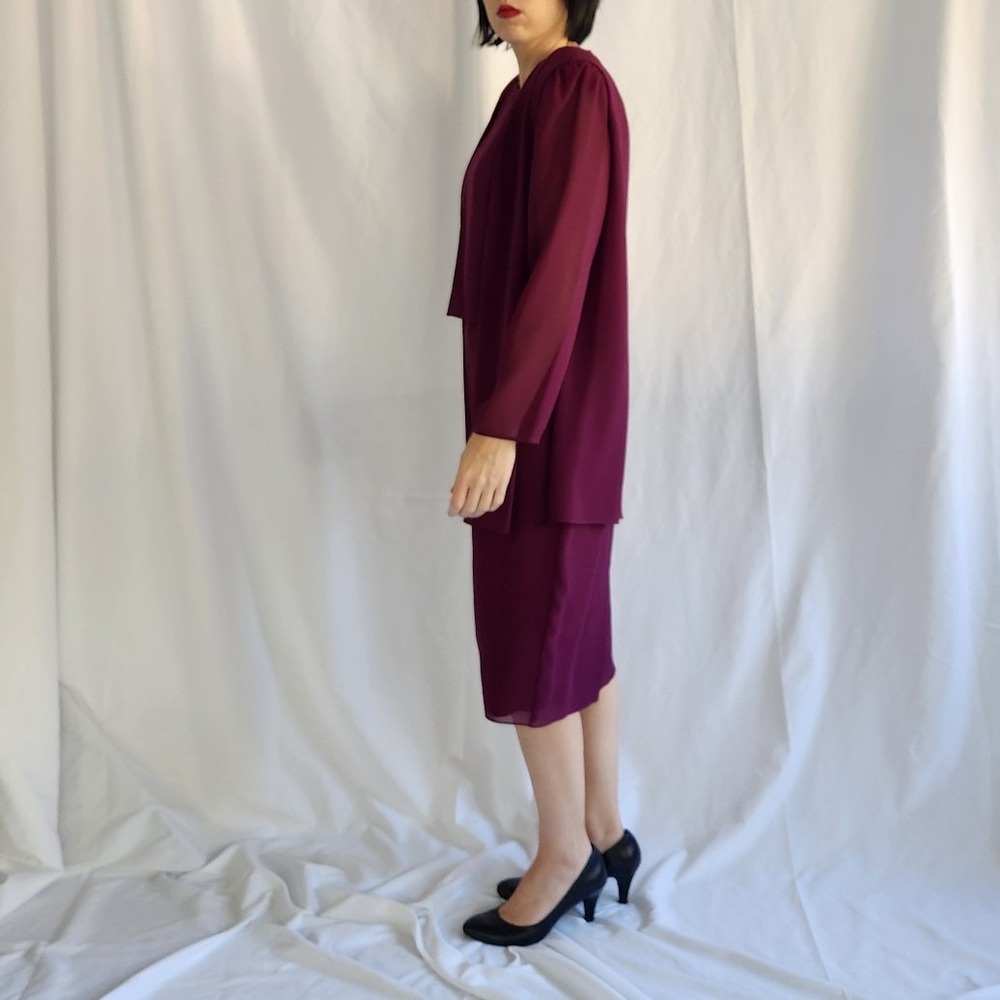 80s/90s Purple Floaty Dress - Picture 2 of 4